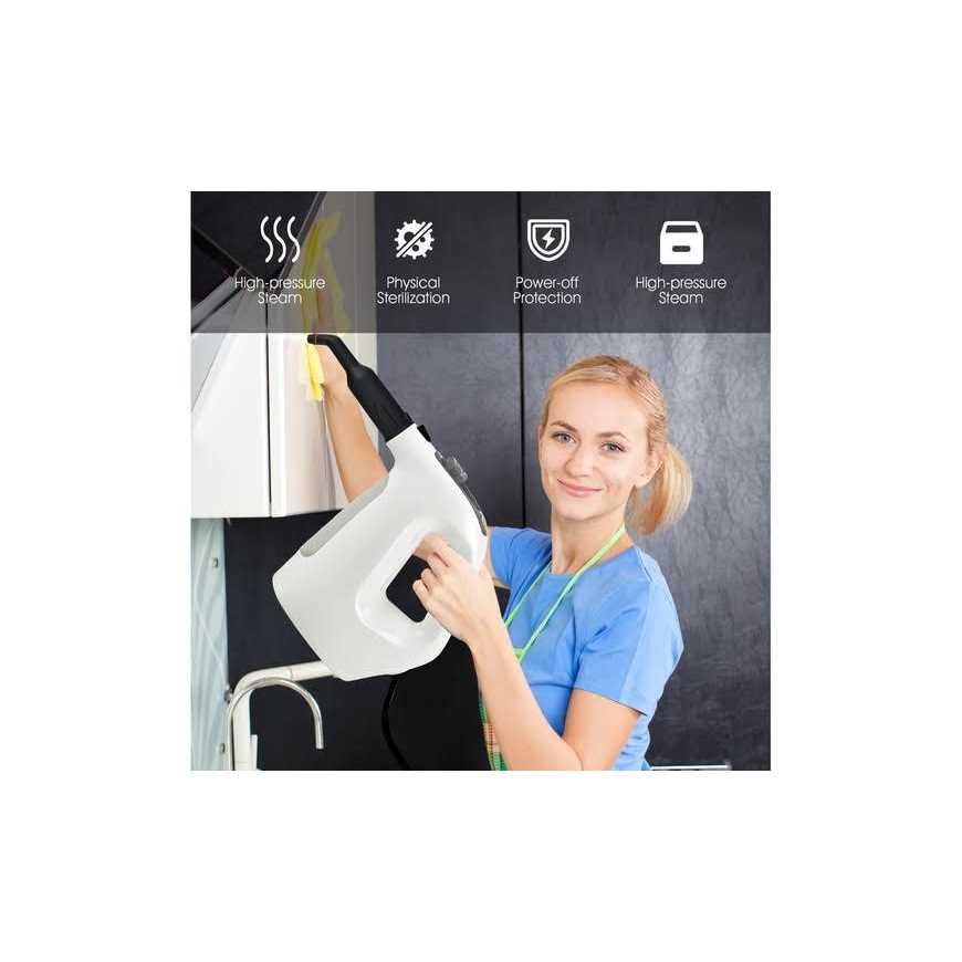 1400W Multipurpose Pressurized Steam Cleaner Mop W/17 Pieces Accessories - Image 3