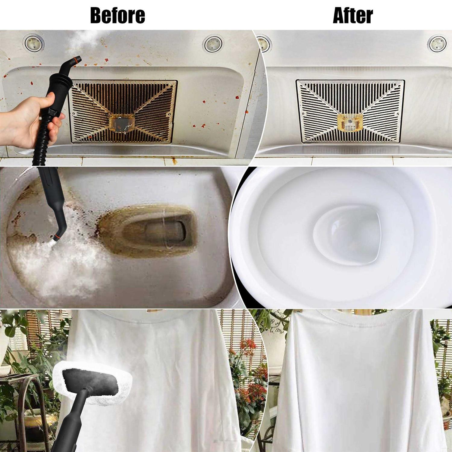 1400W Multipurpose Pressurized Steam Cleaner Mop W/17 Pieces Accessories - Image 4