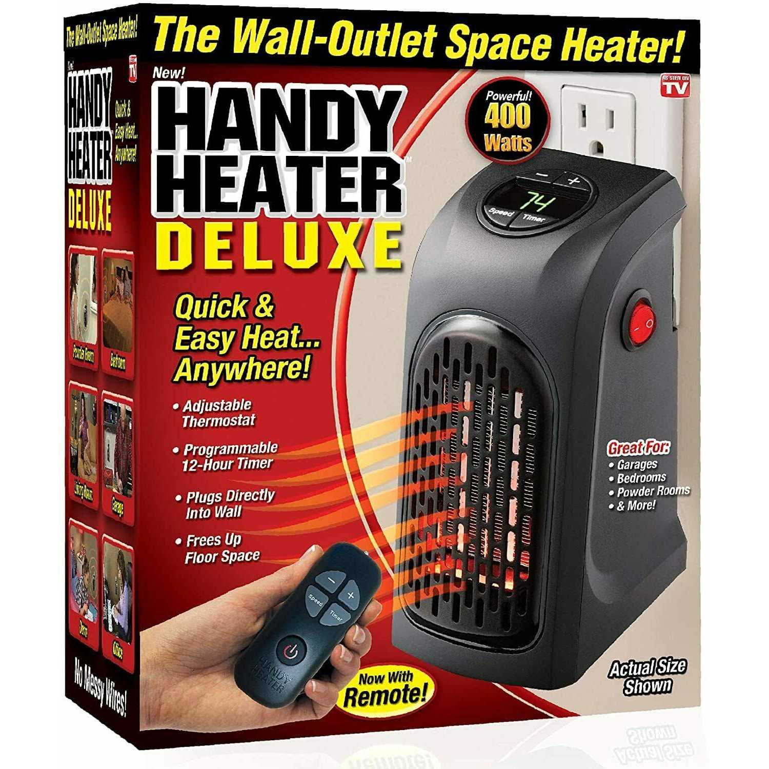 Ontel Handy Heater Wall-Out Electric Space Heater Deluxe with Remote