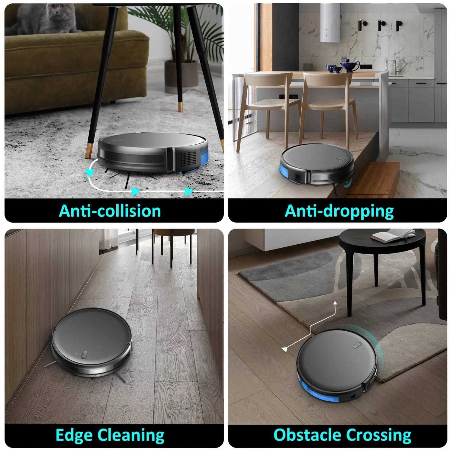 Onson Robot Vacuum Cleaner, 2 in 1 Mop Combo for Pet Hair, Voice Control and Connect Alexa - Image 2