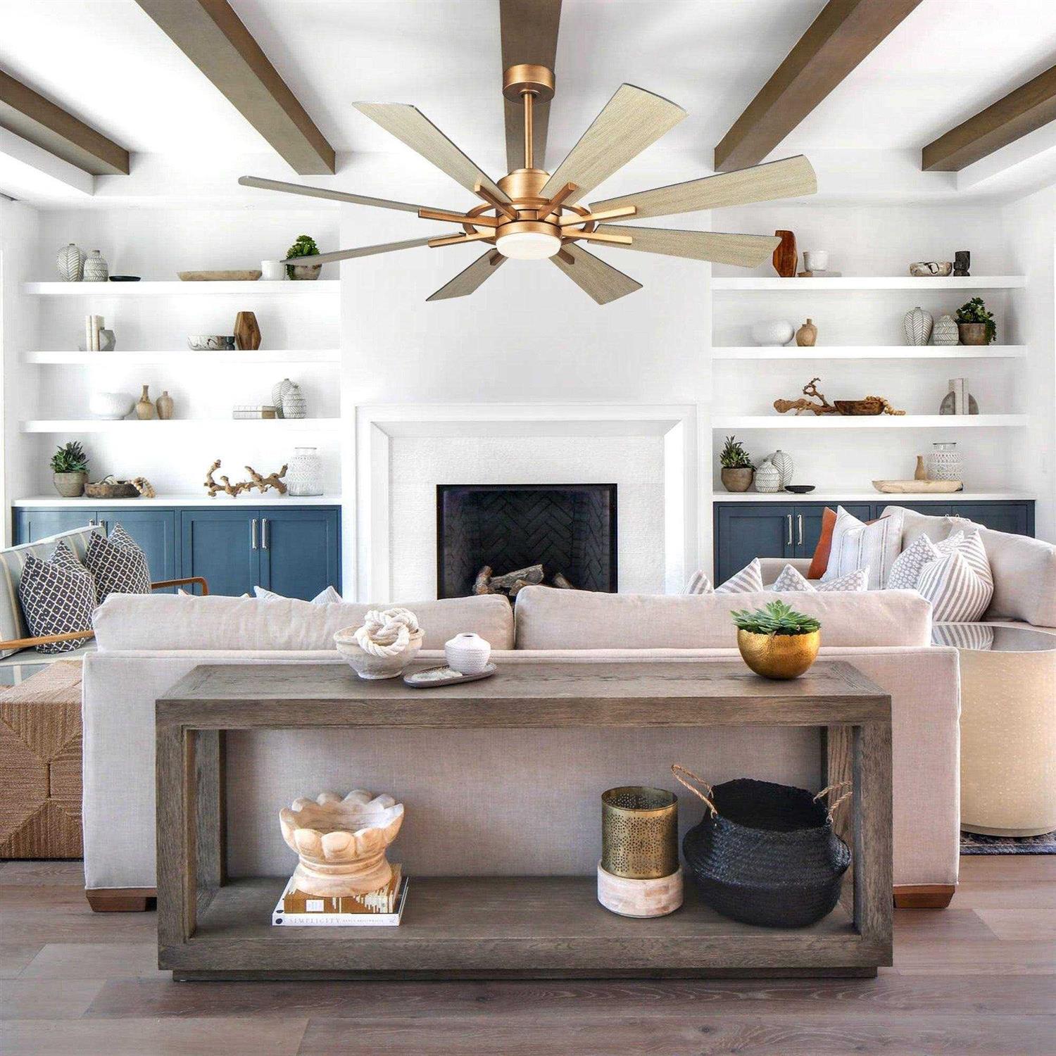 Parrot Uncle 60 Oretha Windmill Modern Reversible Ceiling Fan with Lighting and Remote Control - Image 3