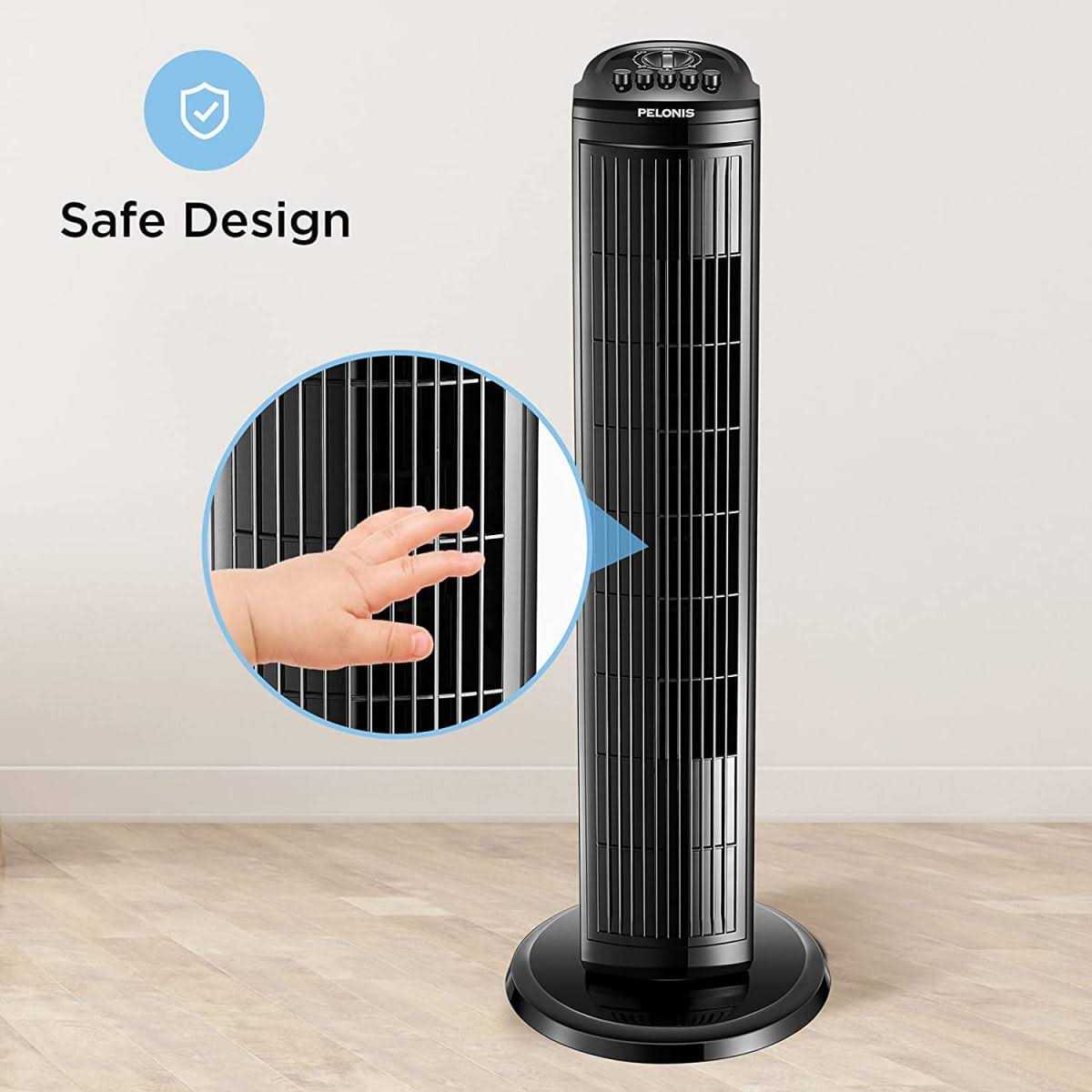 Pelonis 30 Inch Oscillating Tower Fan with 3 Speed Settings And Auto-off Timer - Image 2