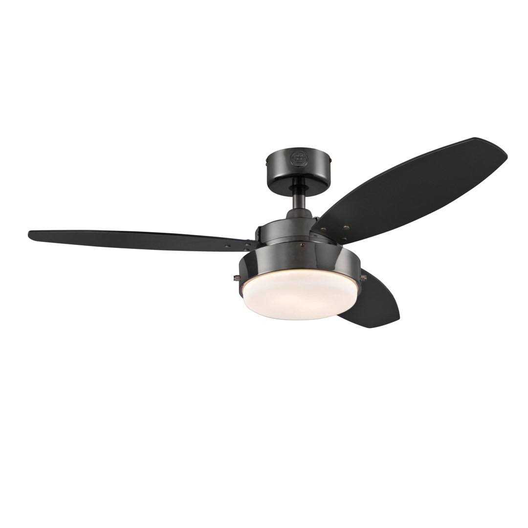 42 Careem 3 Blade Standard Ceiling Fan with Pull Chain and Light Kit Included Winston Porter Finish - Image 2