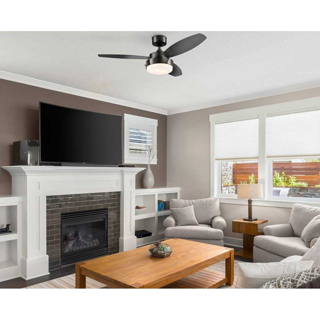 42 Careem 3 Blade Standard Ceiling Fan with Pull Chain and Light Kit Included Winston Porter Finish - Image 4