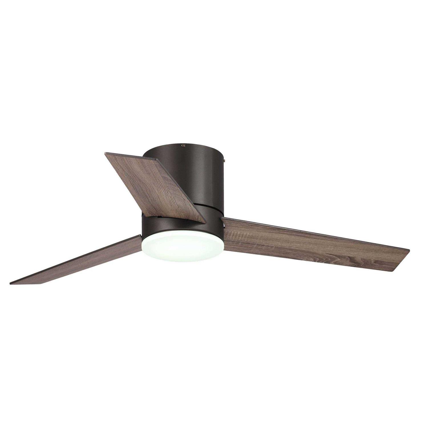 Parrot Uncle 48-in Bronze Color-changing LED Indoor Flush Mount Propeller Ceiling Fan with Light Remote F6298110V - Image 4