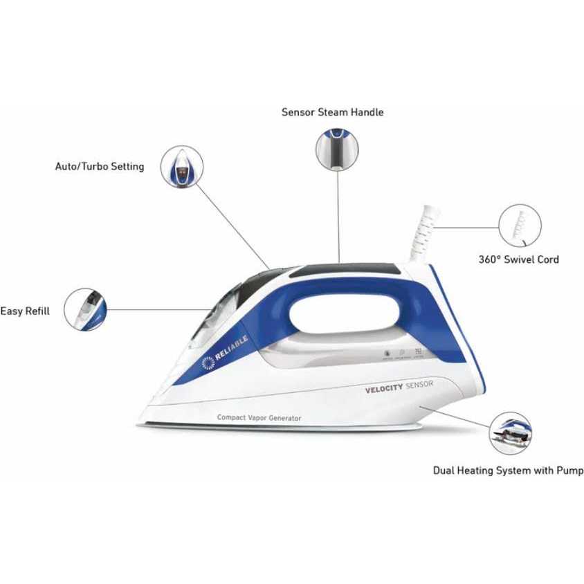 Reliable Velocity Sensor 240IR Compact Vapor Generator Steam Iron - Image 4