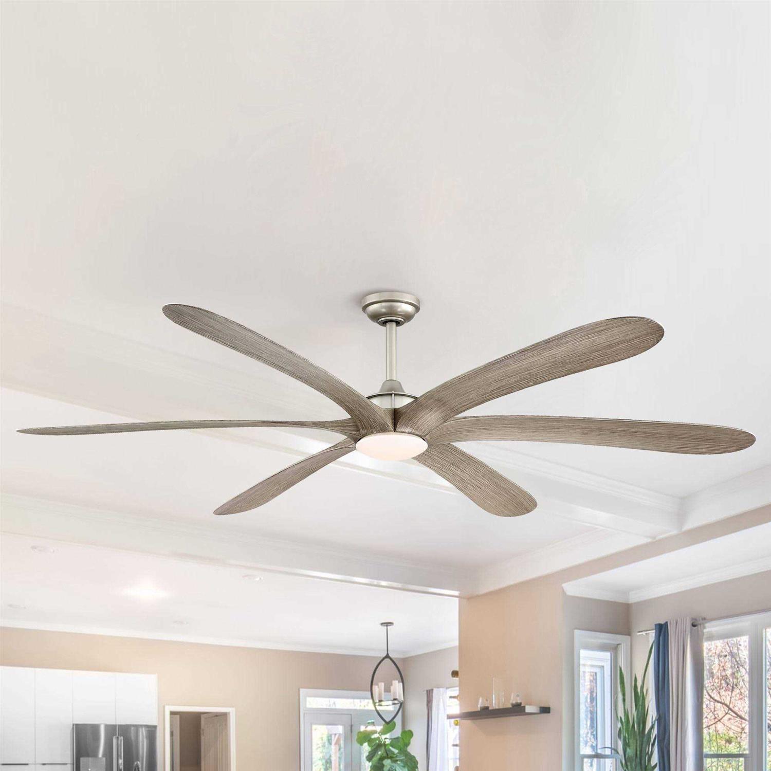 Parrot Uncle 72-in Black LED Indoor Ceiling Fan with Light Remote - Image 4