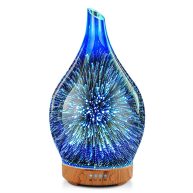 Porseme Essential Oil Diffuser 3D Glass Aromatherapy Ultrasonic Humidifier Air Refresh Auto Shut-Off