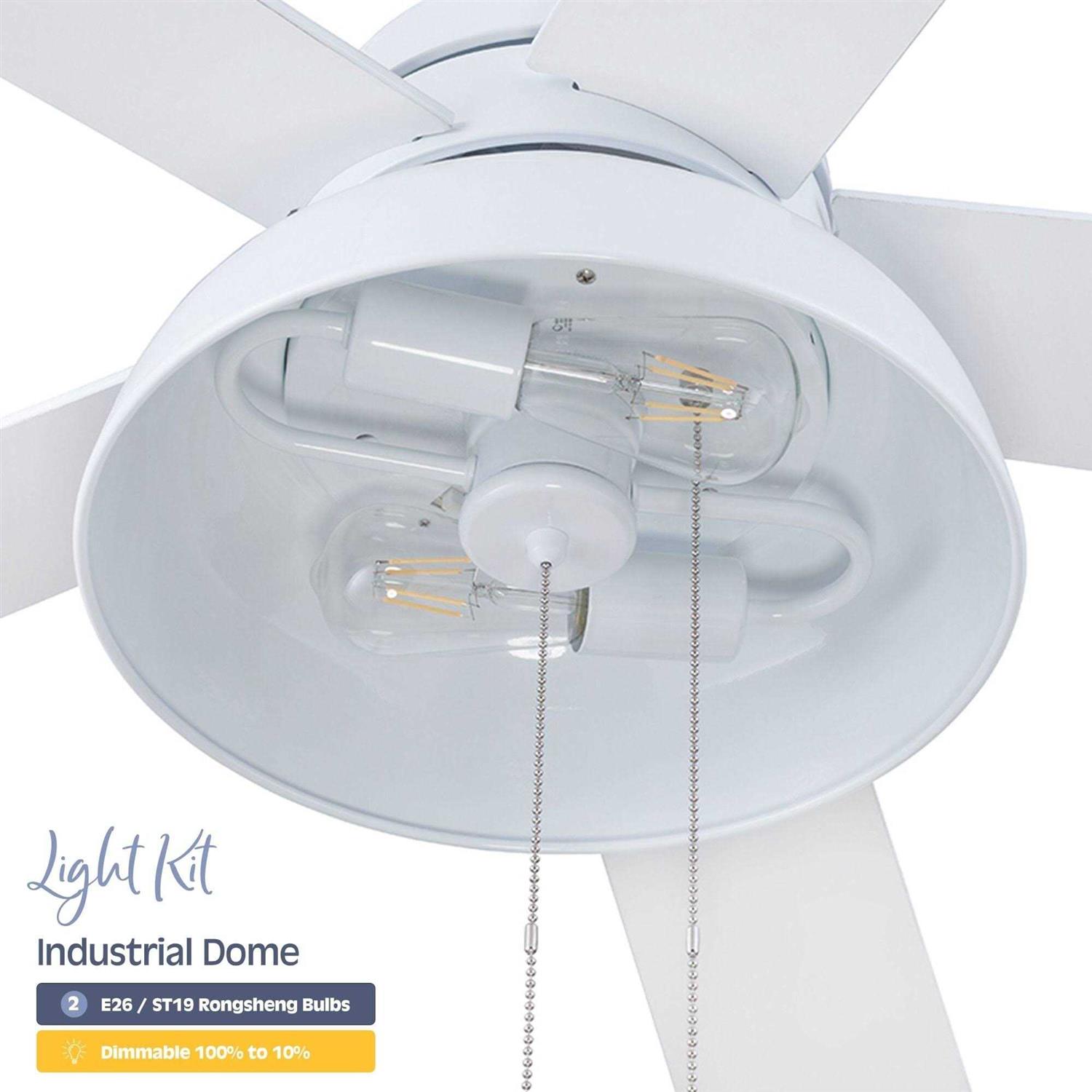Prominence Home 51659-45 52 in. Brightondale Industrial Style Indoor Outdoor LED Ceiling Fan with Light - Image 4