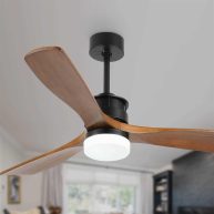 Oaks Decor Gamay 52-in Black Color-changing LED Indoor Ceiling Fan with Light Remote DC5210-B