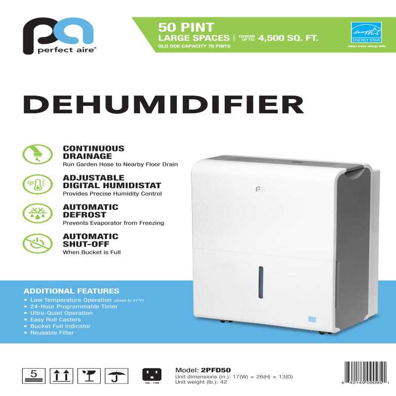 Perfect Aire 50 Flat Panel Dehumidifier - Image 4