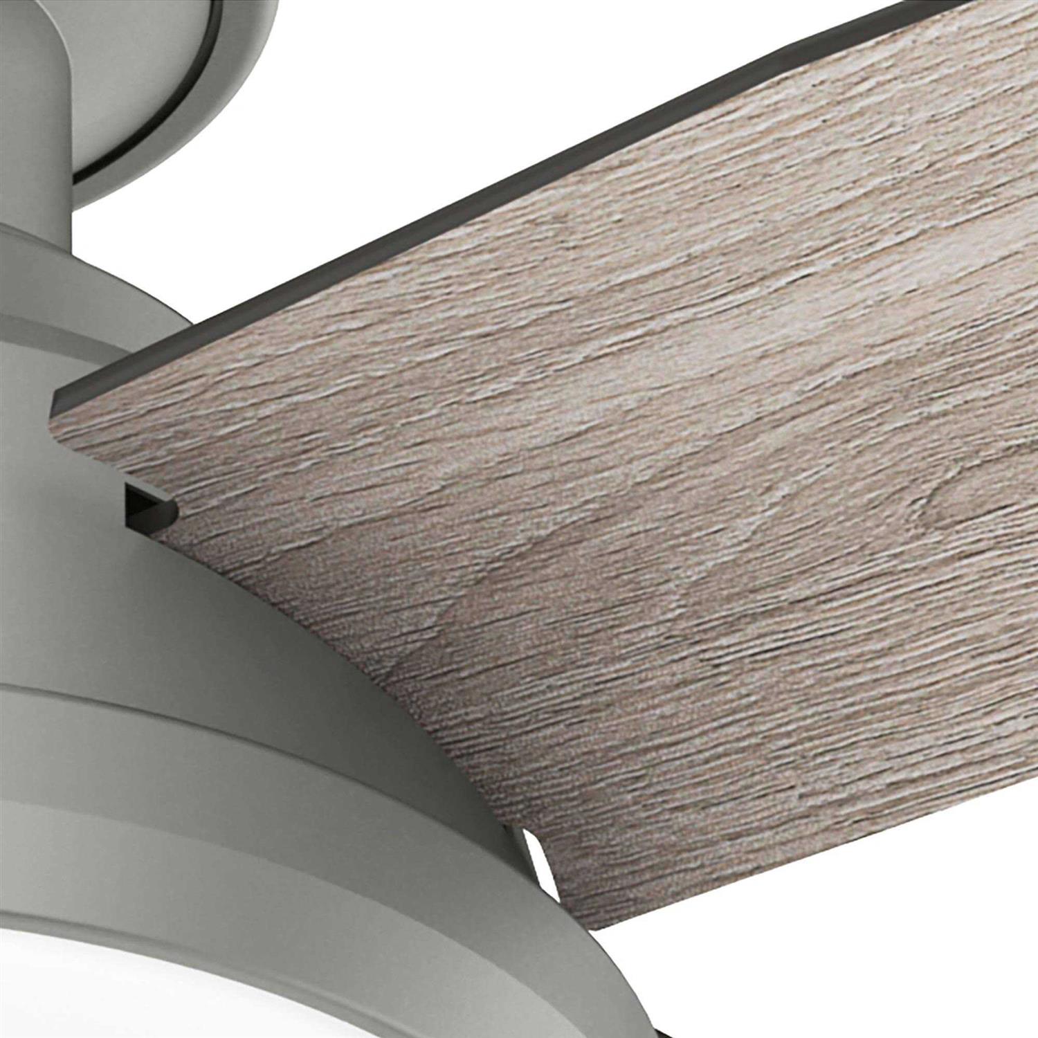 44 Hunter Dempsey LED Matte Silver Ceiling Fan with Remote 51757 - Image 4