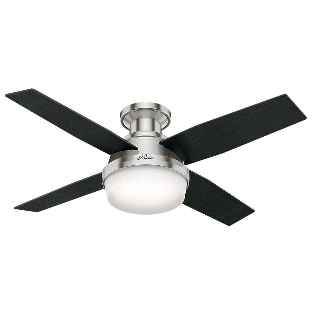 44 Hunter Dempsey LED Matte Silver Ceiling Fan with Remote 51757 - Image 5