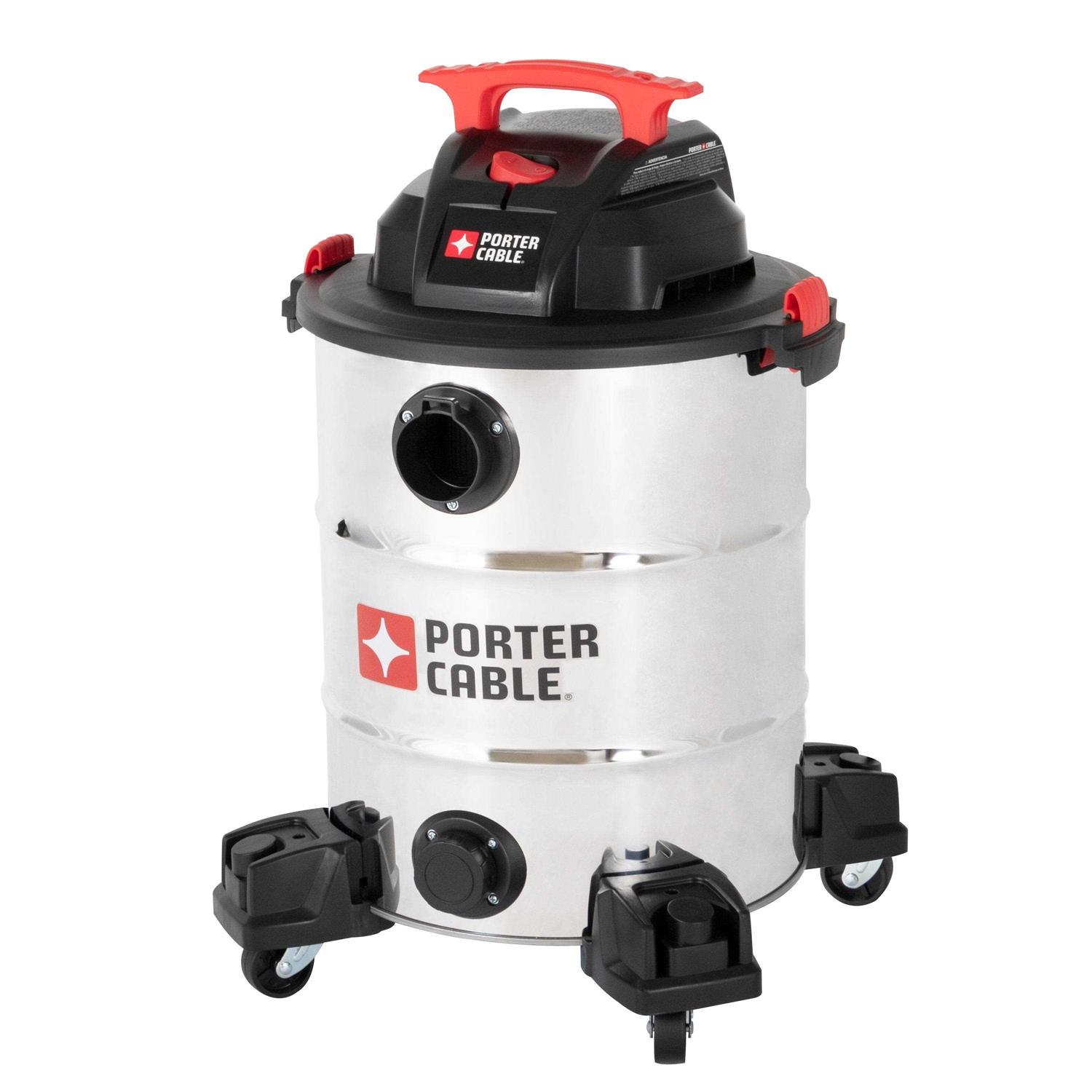 Porter-Cable 10.5 Gallon HP Wet/Dry Stainless Shop Vacuum PCX18156