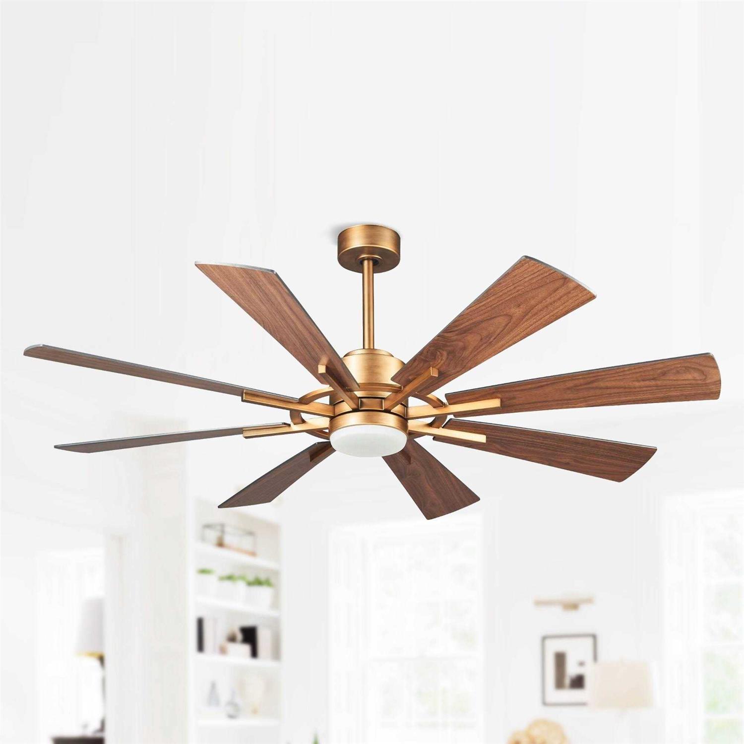 Parrot Uncle 60 Reversible 8-Blade Farmhouse Windmill LED Ceiling Fan with Remote - Image 2