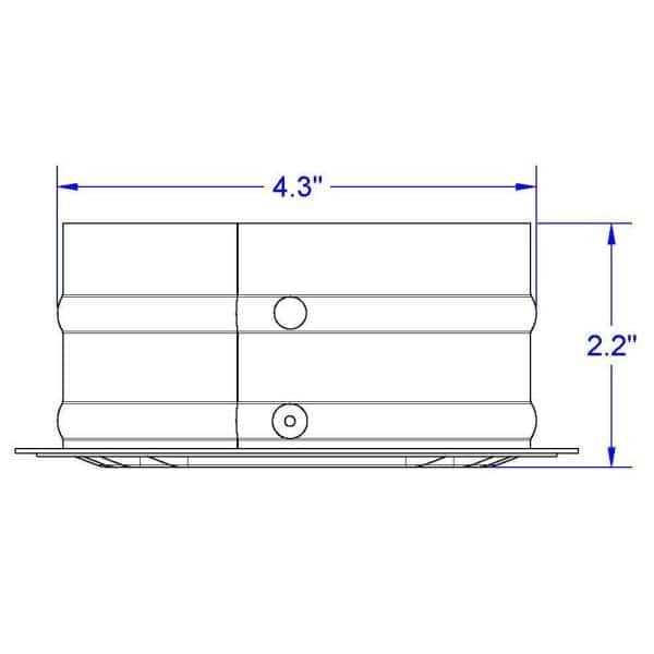 Active Ventilation 4 in. Aluminum Bathroom Soffit Vent - Image 5