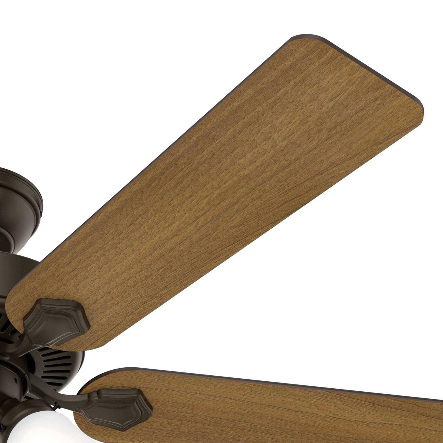 52 Hunter Swanson Matte Black Ceiling Fan with LED Light Kit 51737 - Image 2