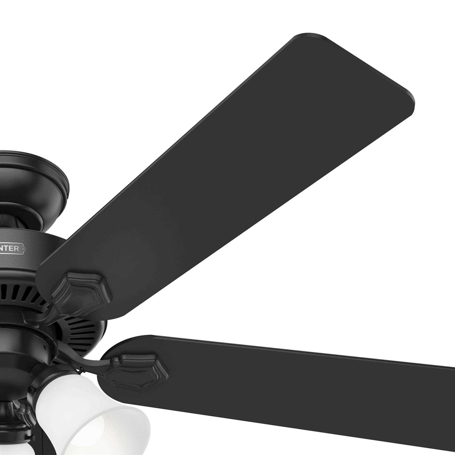 52 Hunter Swanson Matte Black Ceiling Fan with LED Light Kit 51737 - Image 3