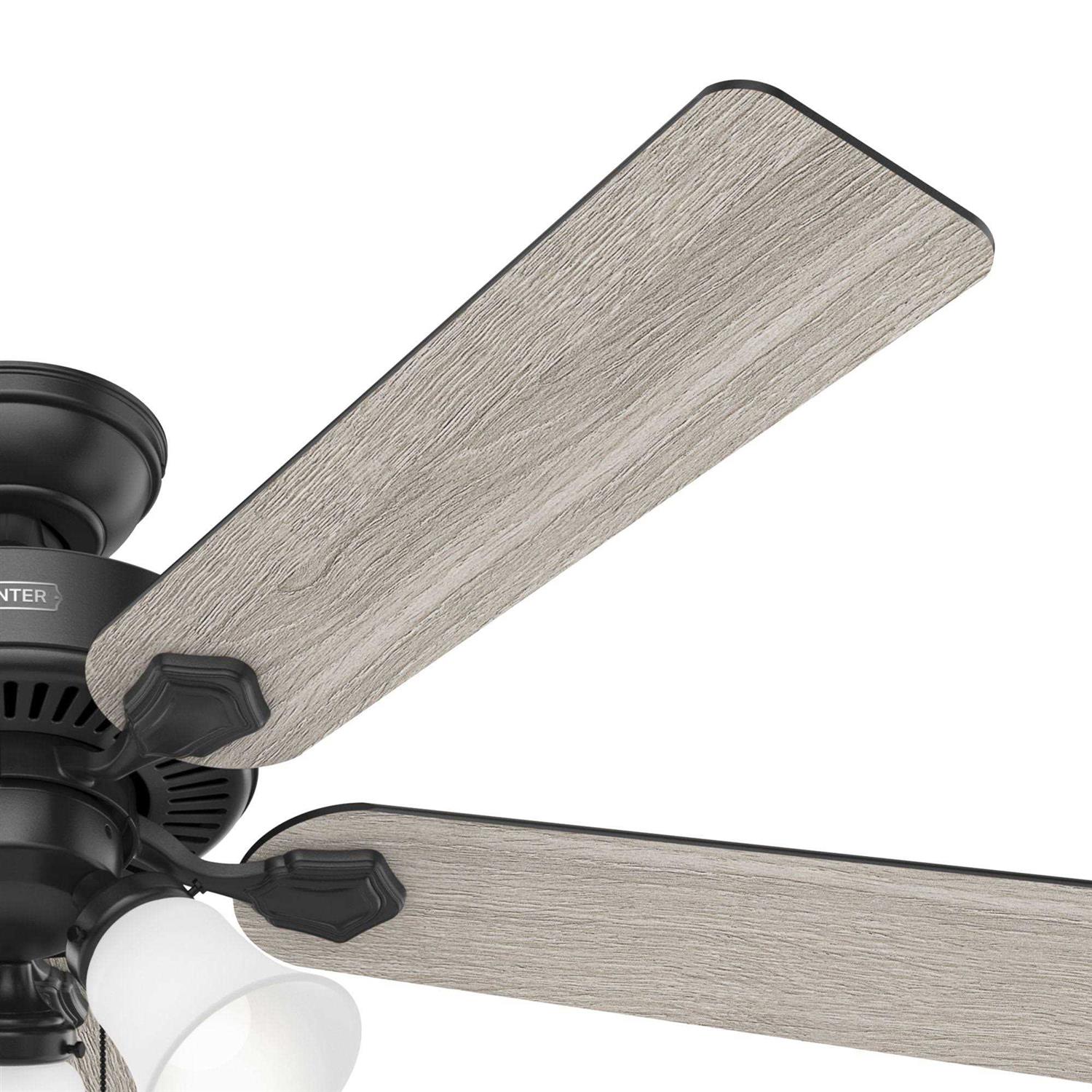 52 Hunter Swanson Matte Black Ceiling Fan with LED Light Kit 51737 - Image 4