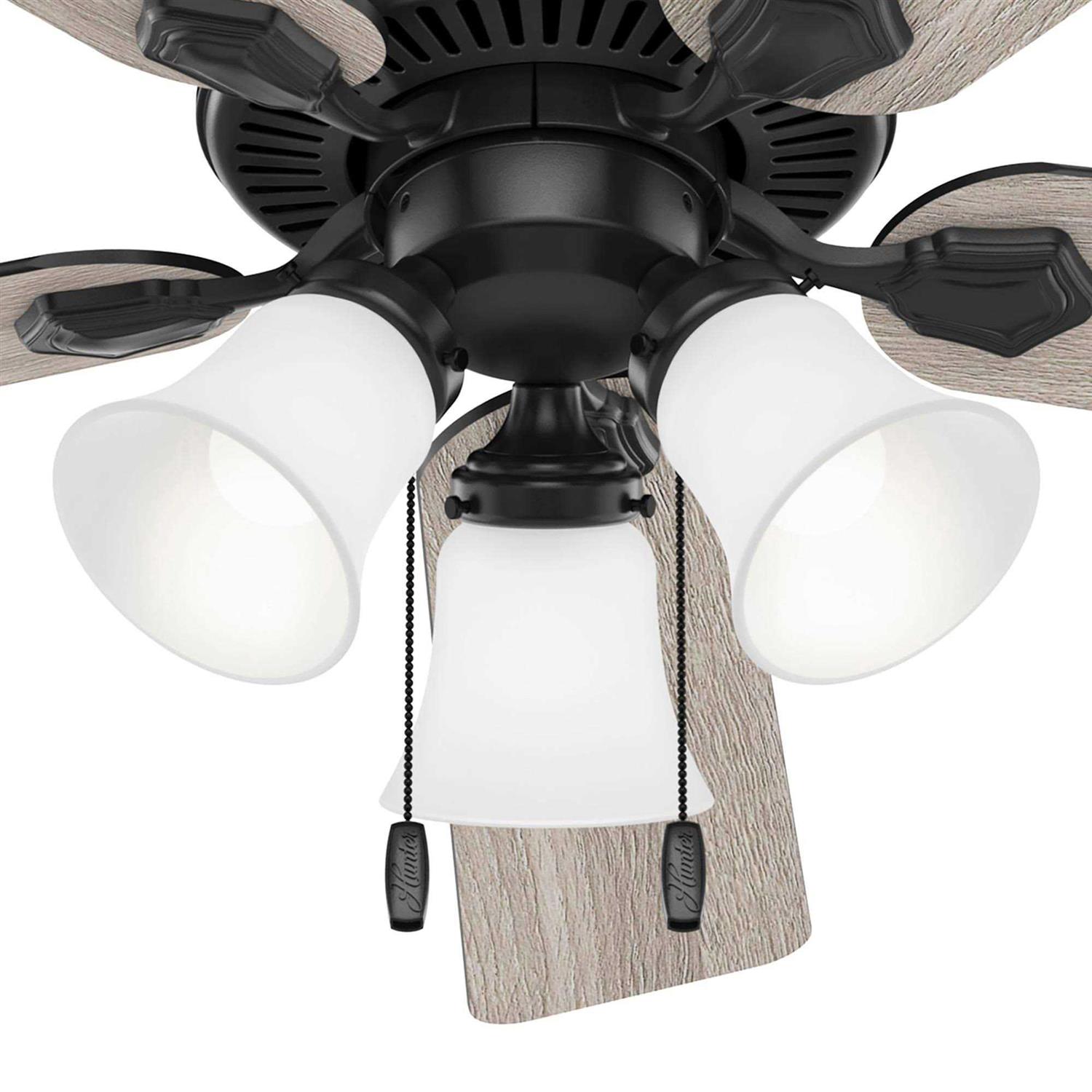52 Hunter Swanson Matte Black Ceiling Fan with LED Light Kit 51737 - Image 5
