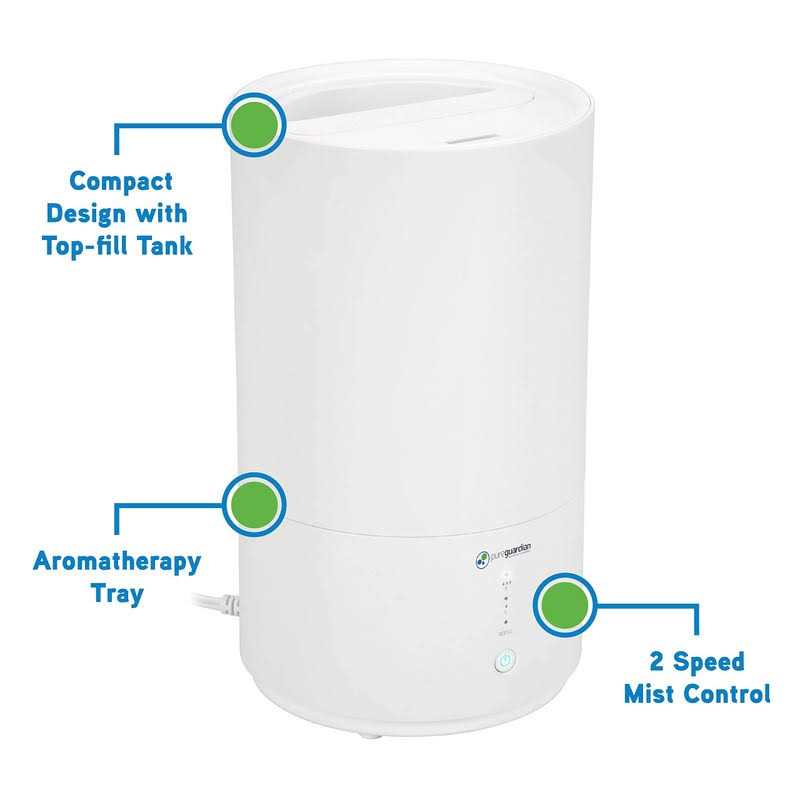 PureGuardian H950AR Ultrasonic Cool Mist Top Fill Humidifier with Aromatherapy - Image 2