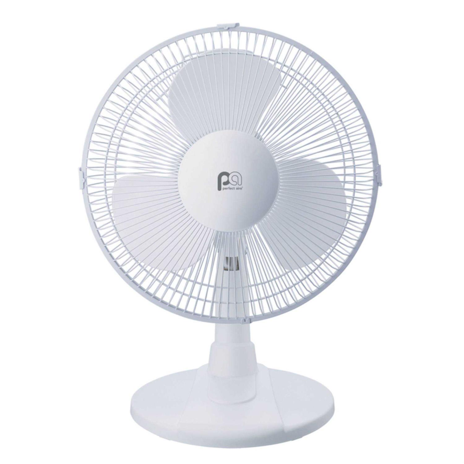 Perfect Aire 18.5 in. H X 12 3 speed Oscillating Table Fan 1PAFD12
