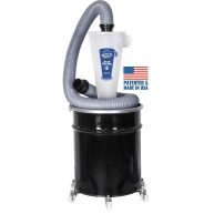 Oneida Air Systems Dust Deputy 2.5 Deluxe Cyclone Separator Kit with 10-Gallon Mobile Steel Dust Bin for Wet/Dry Shop Vacuums