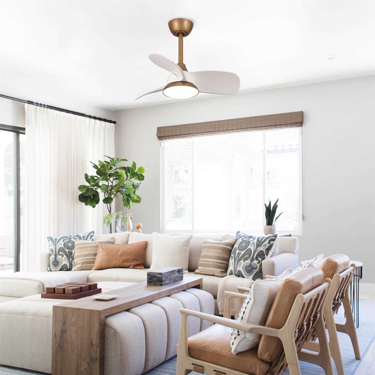 Parrot Uncle 28 Dimmable LED Ceiling Fan with Light and Remote - Image 2