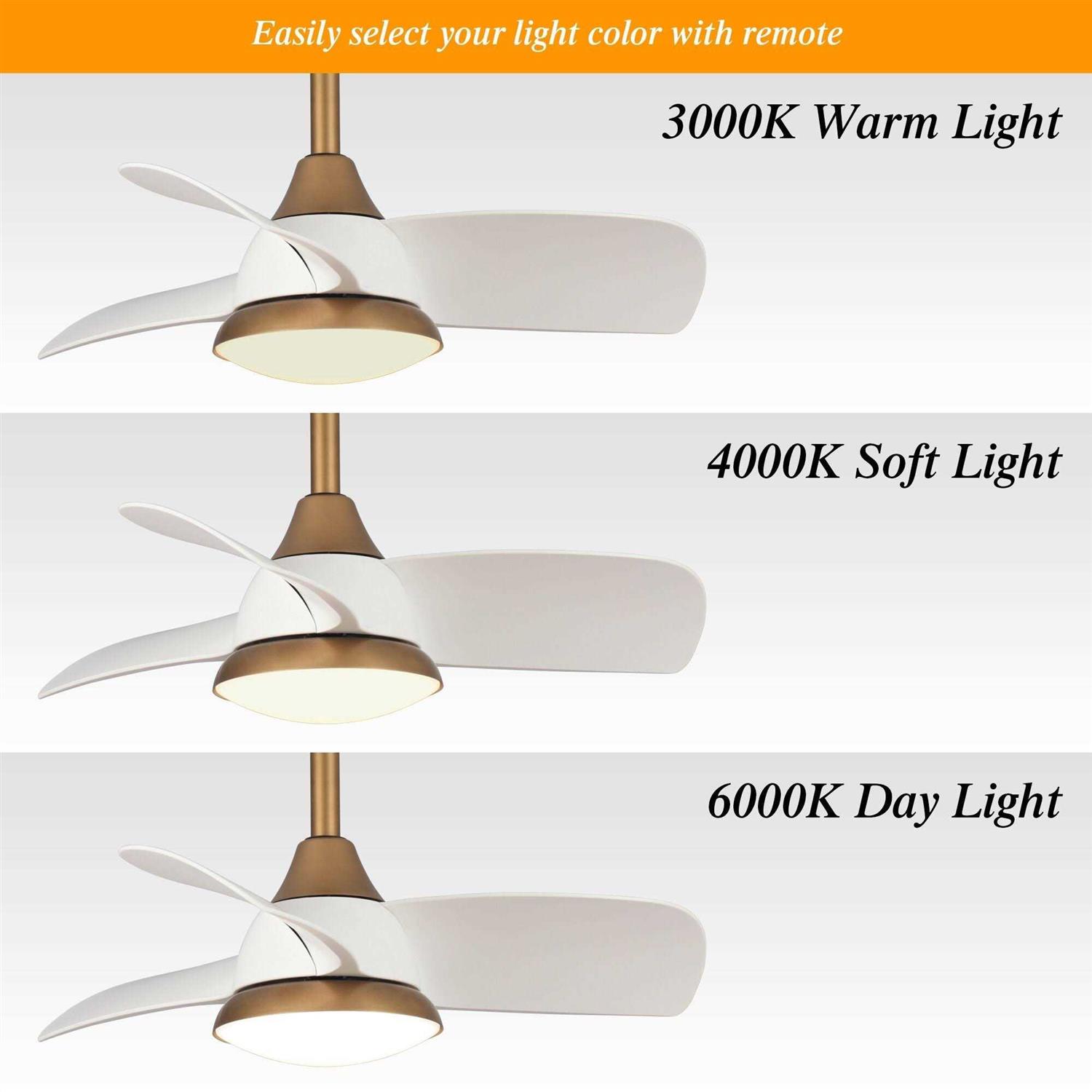 Parrot Uncle 28 Dimmable LED Ceiling Fan with Light and Remote - Image 5