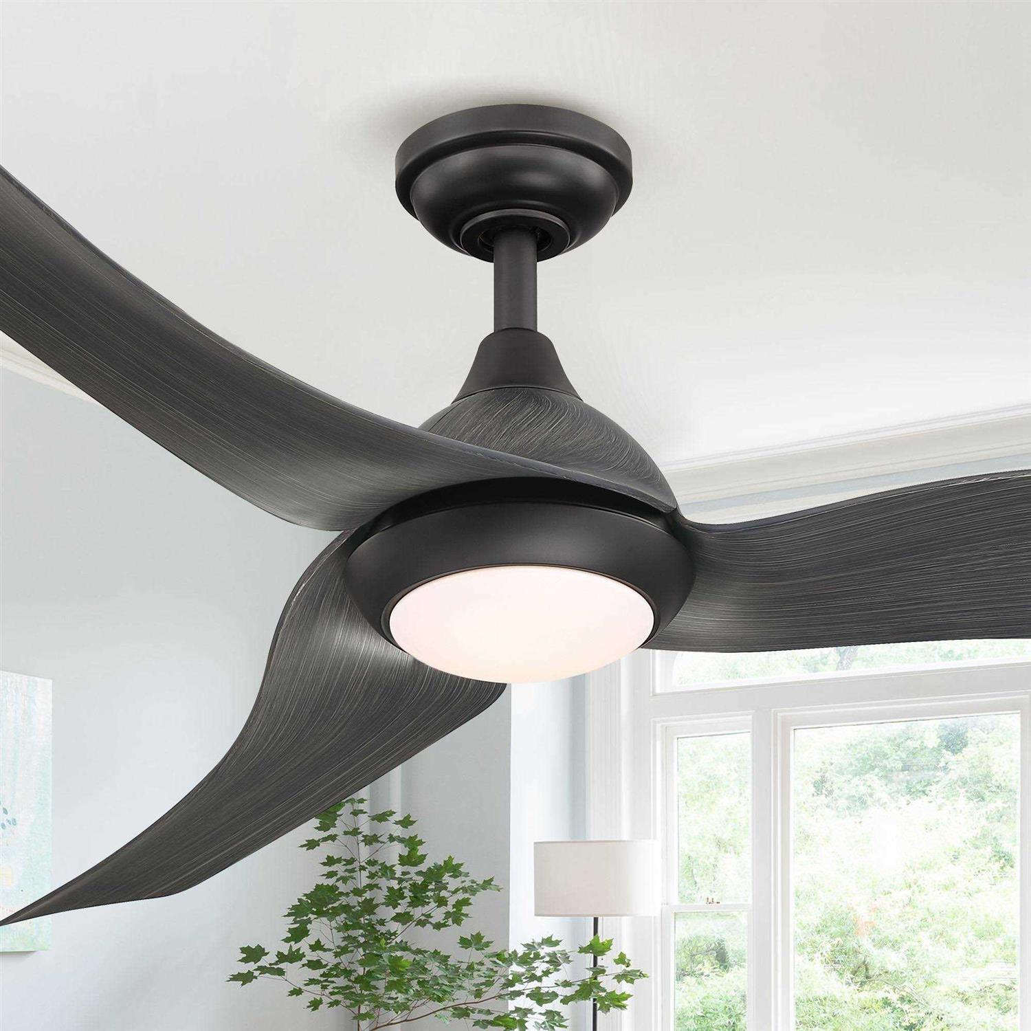Parrot Uncle 52 inch Modern Grey Propeller 3-Blade LED Ceiling Fan with Light and Remote - Image 4