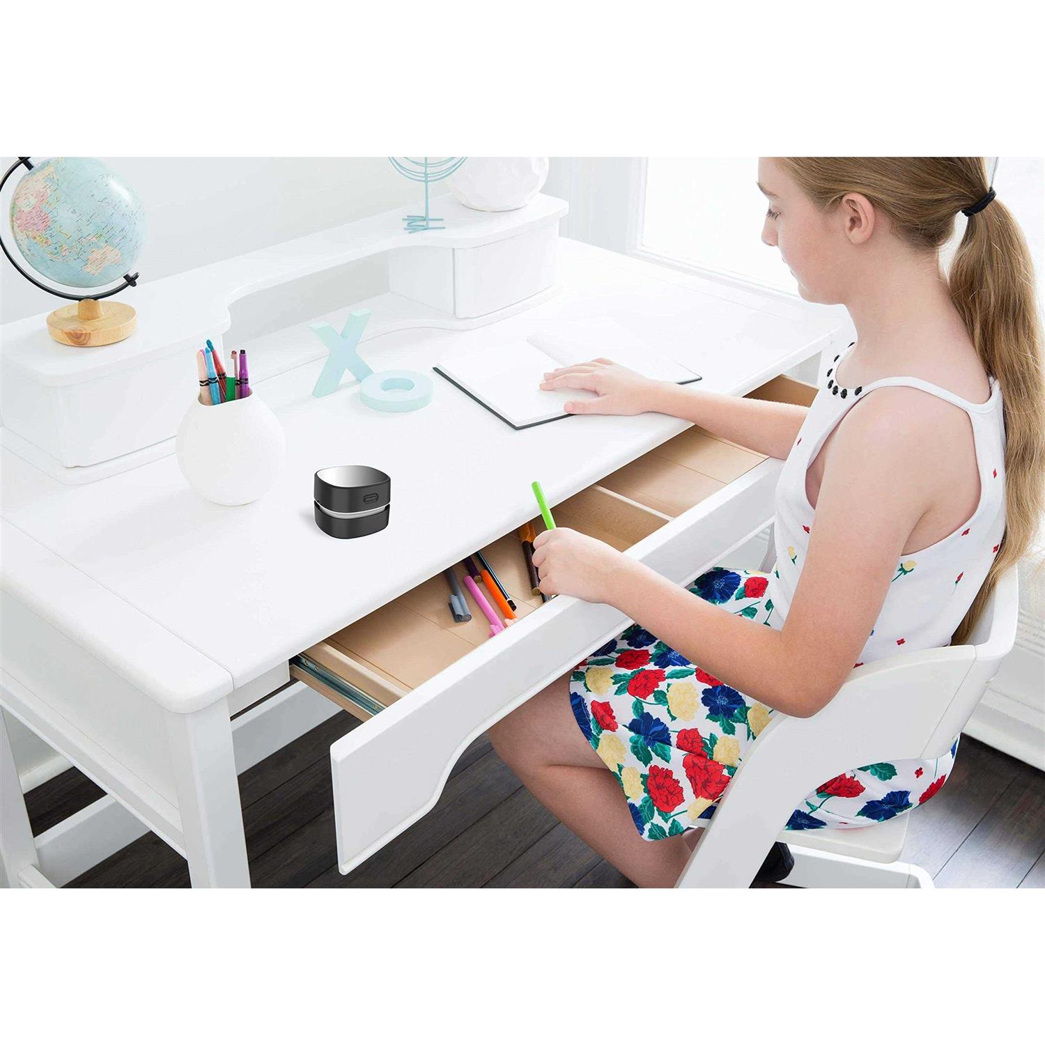 ODISTAR Desktop Vacuum Cleaner,Mini Table dust Sweeper Energy Saving,High Endurance up to 400 mins,Cordless&360o Rotatable Cleaning Hairs - Image 3