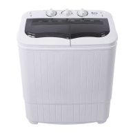 Portable Compact Twin Tub Washing Machine,Portable Laundry Washer,with Built-in Drain Pump Semi-automatic Cover Washing Machine for Camping