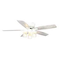 Parrot Uncle 52 Modern Flush Mount Reversible Ceiling Fan with Lighting and Remote Control