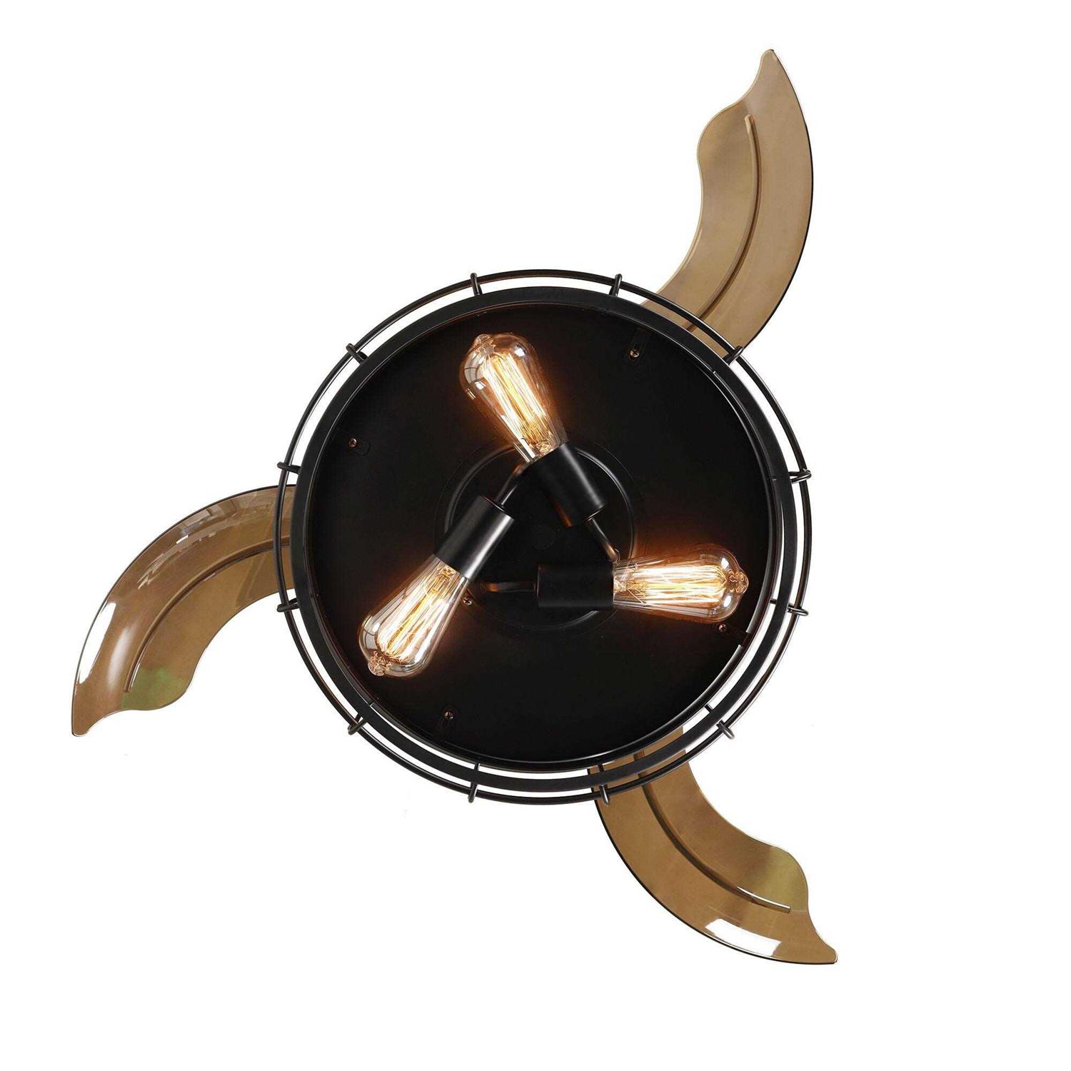 Parrot Uncle Industrial 36-inch Black 3-blade Ceiling Fan with Remote F3504110V - Image 2