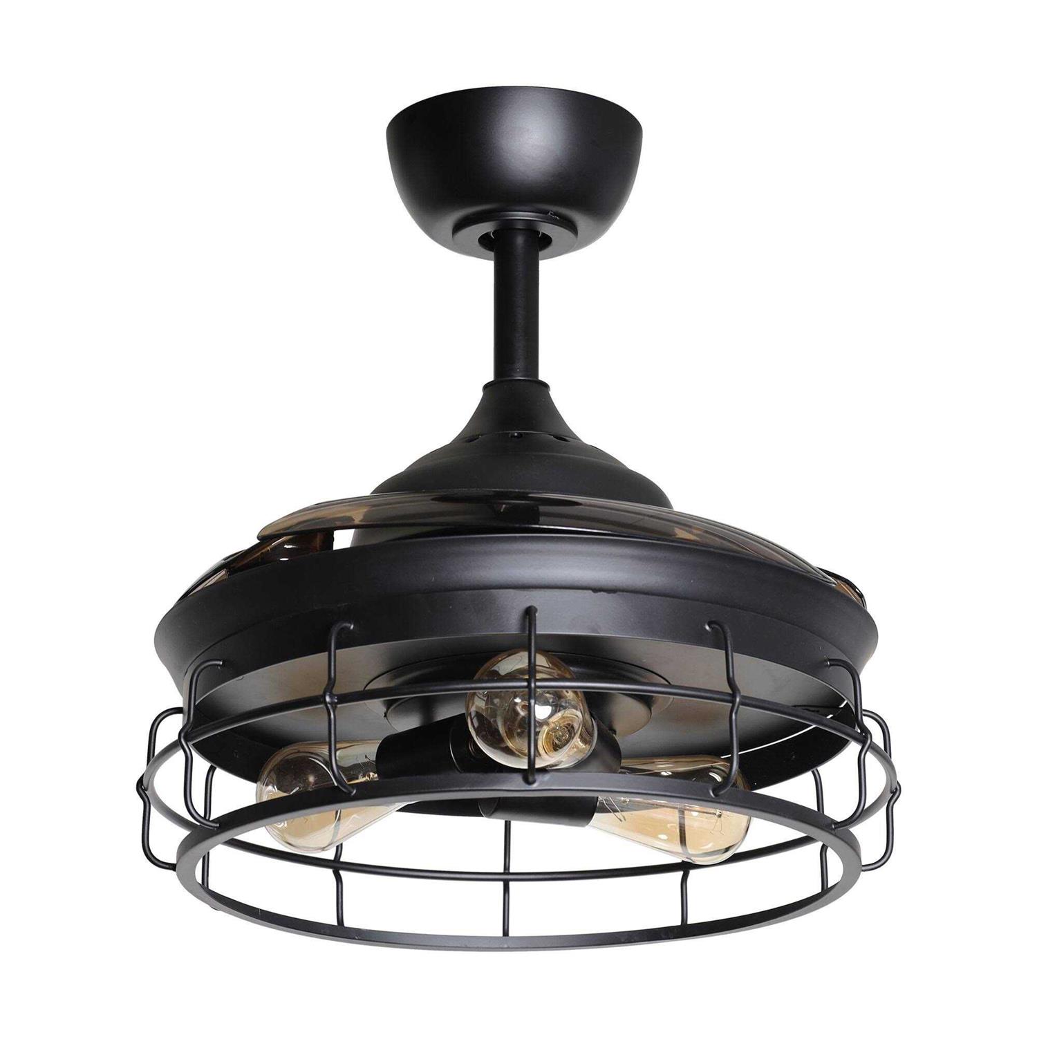 Parrot Uncle Industrial 36-inch Black 3-blade Ceiling Fan with Remote F3504110V - Image 3