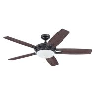 Prominence Home Clancy 52 Inch Matte Black Ceiling Fan with Light
