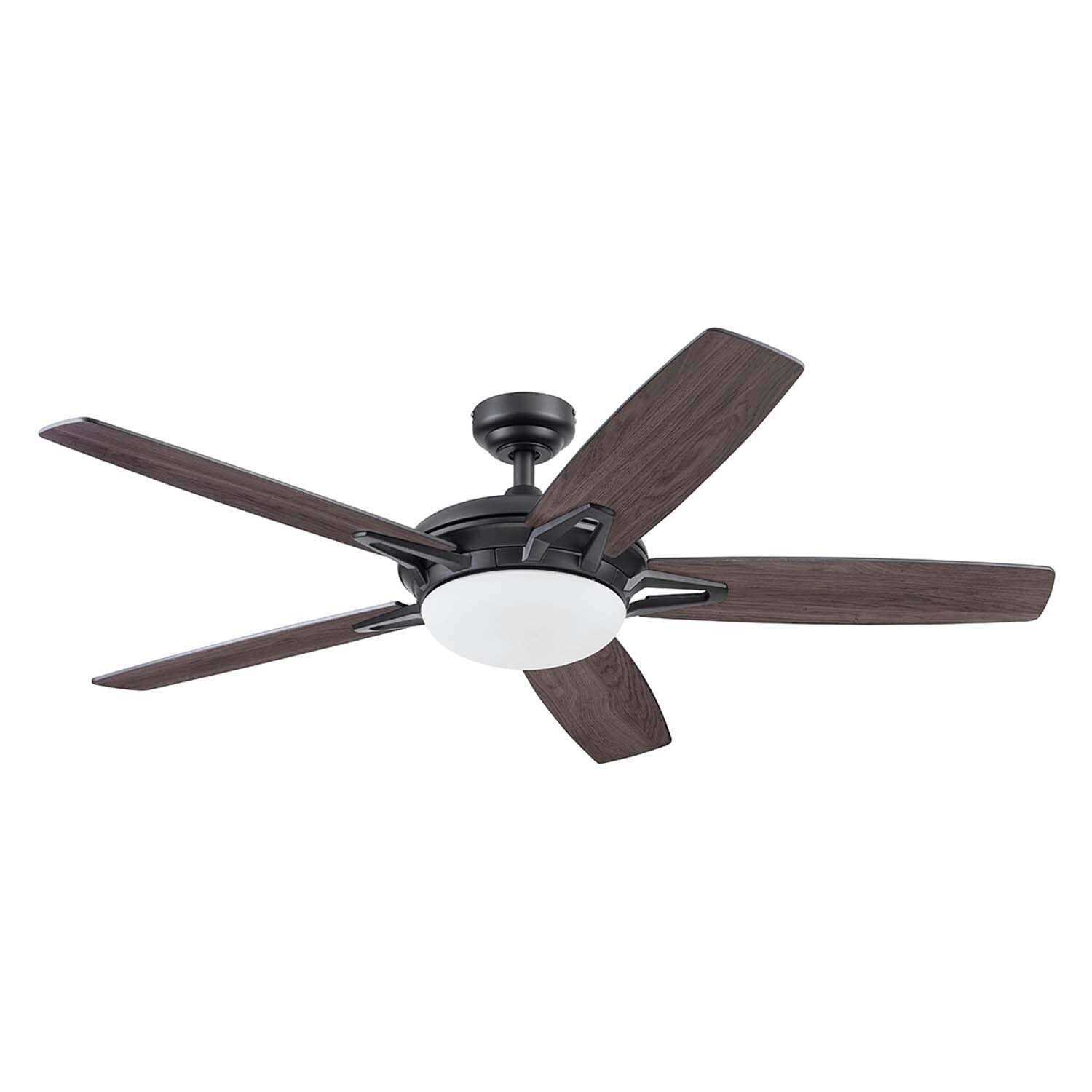 Prominence Home Clancy 52 Inch Matte Black Ceiling Fan with Light