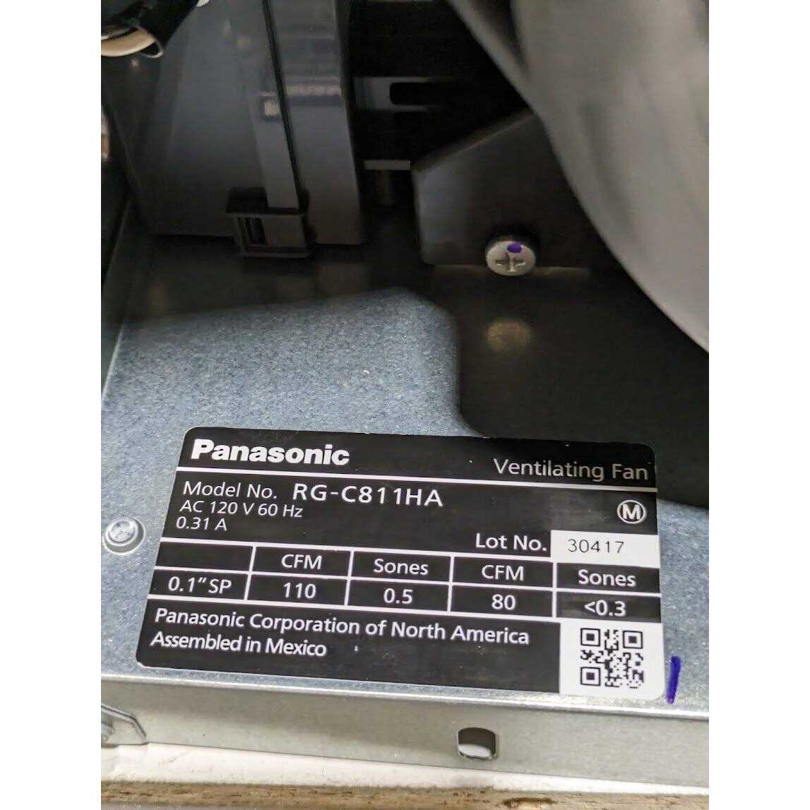 Panasonic RG-C811HA Whisper Choice Auto DC Pick-A-Flow 80/110 CFM Ceiling Bathroom Exhaust Fan with Humidity Sense and Flex-Z Fast Bracket - Image 2