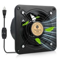 6 Inch Exhaust Fan, 308 CFM Vent Fan Wall Mounted with Variable Speed Controller, Powerful Ventilator Extractor Fan Through Wall or Ceiling