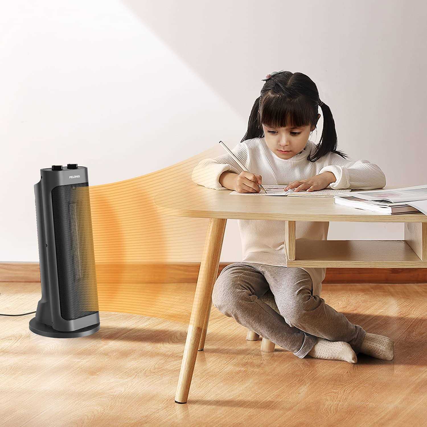 PELONIS PTH15A2BGB 1500W Fast Heating Space Heater Programmable Thermostat - Image 4