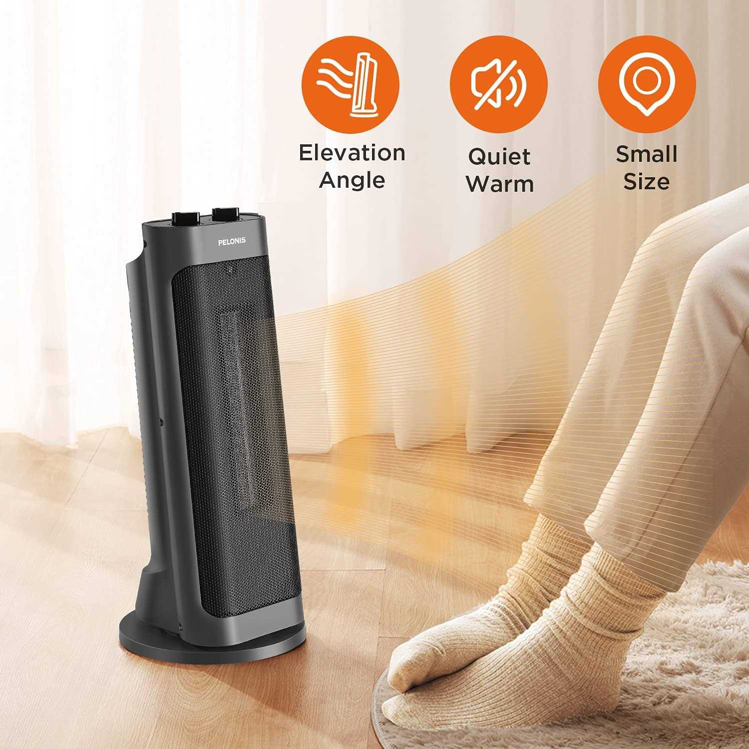 PELONIS PTH15A2BGB 1500W Fast Heating Space Heater Programmable Thermostat - Image 5