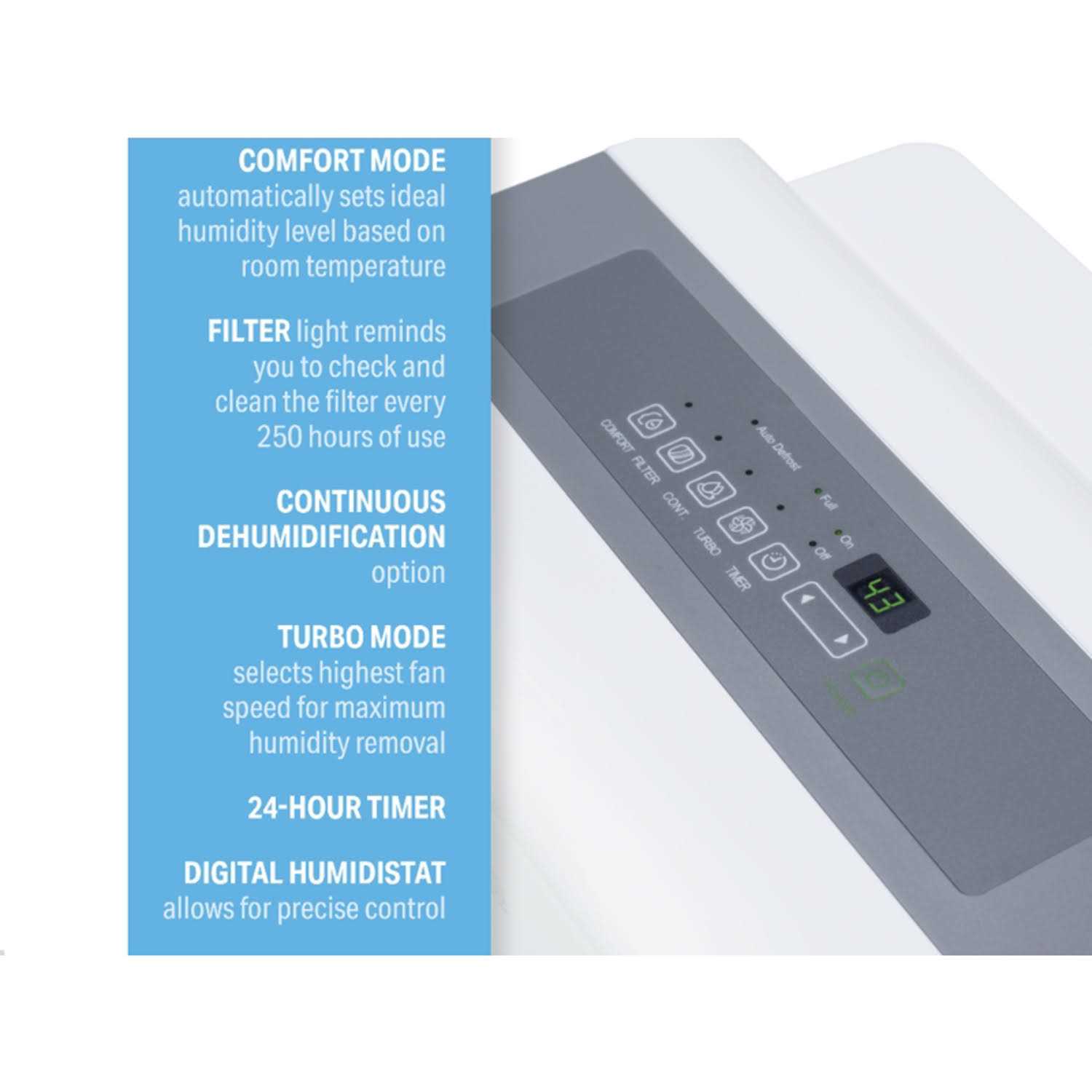 Perfect Aire 50 Pint Flat Panel Dehumidifier - Image 2