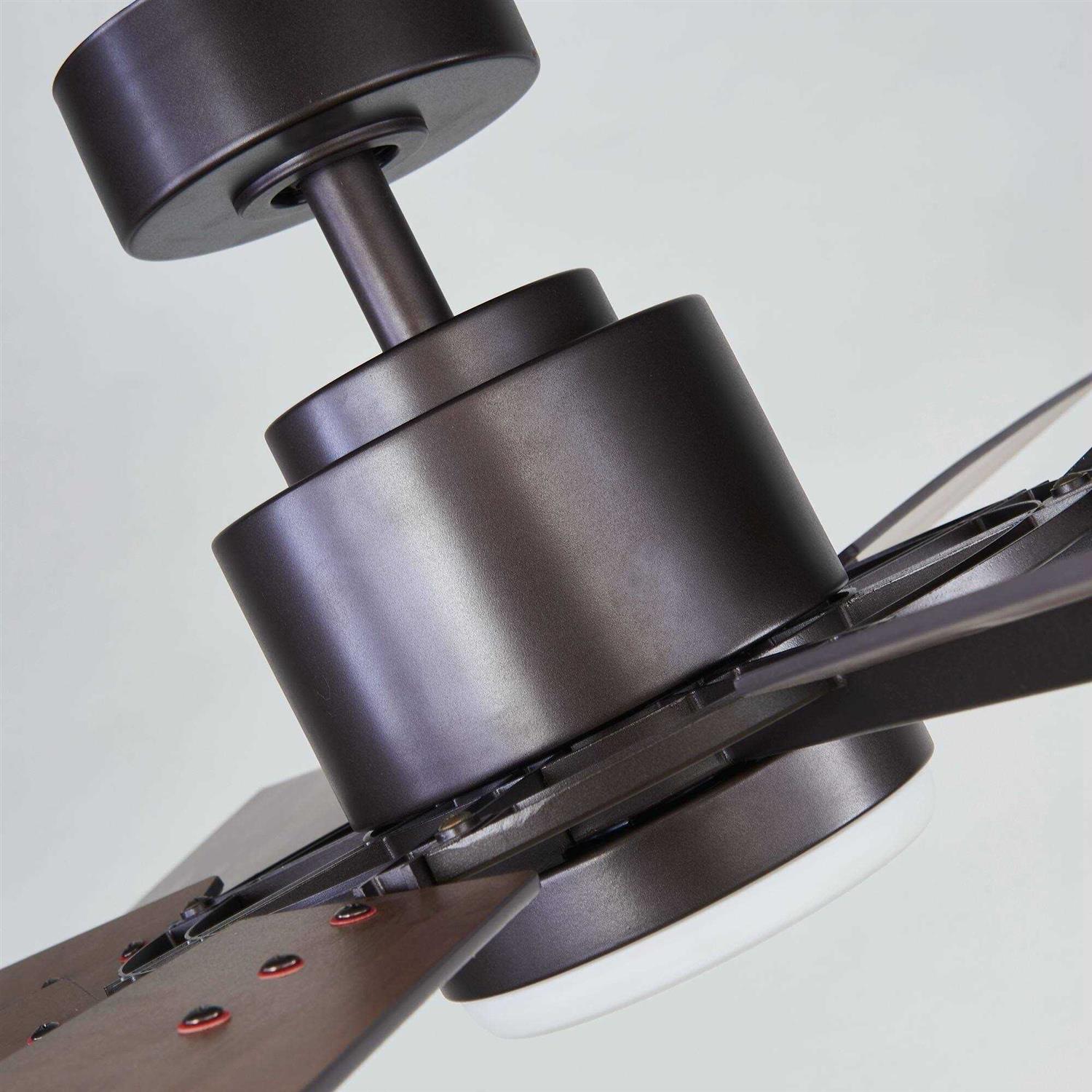 Parrot Uncle 60 Walnut Wood 8-Blade Farmhouse Windmill LED Ceiling Fan with Remote - Image 2