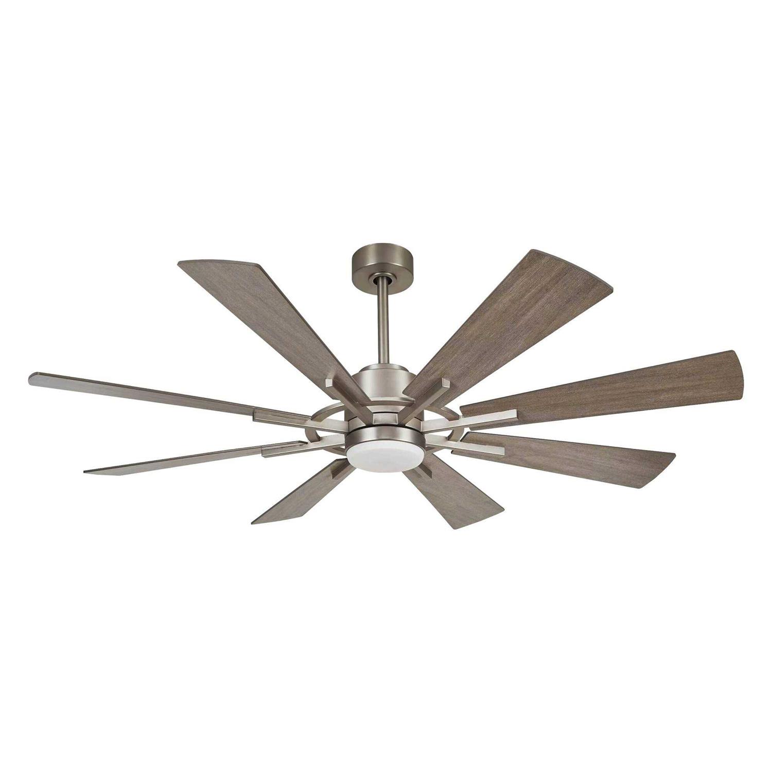Parrot Uncle 60 Walnut Wood 8-Blade Farmhouse Windmill LED Ceiling Fan with Remote - Image 2