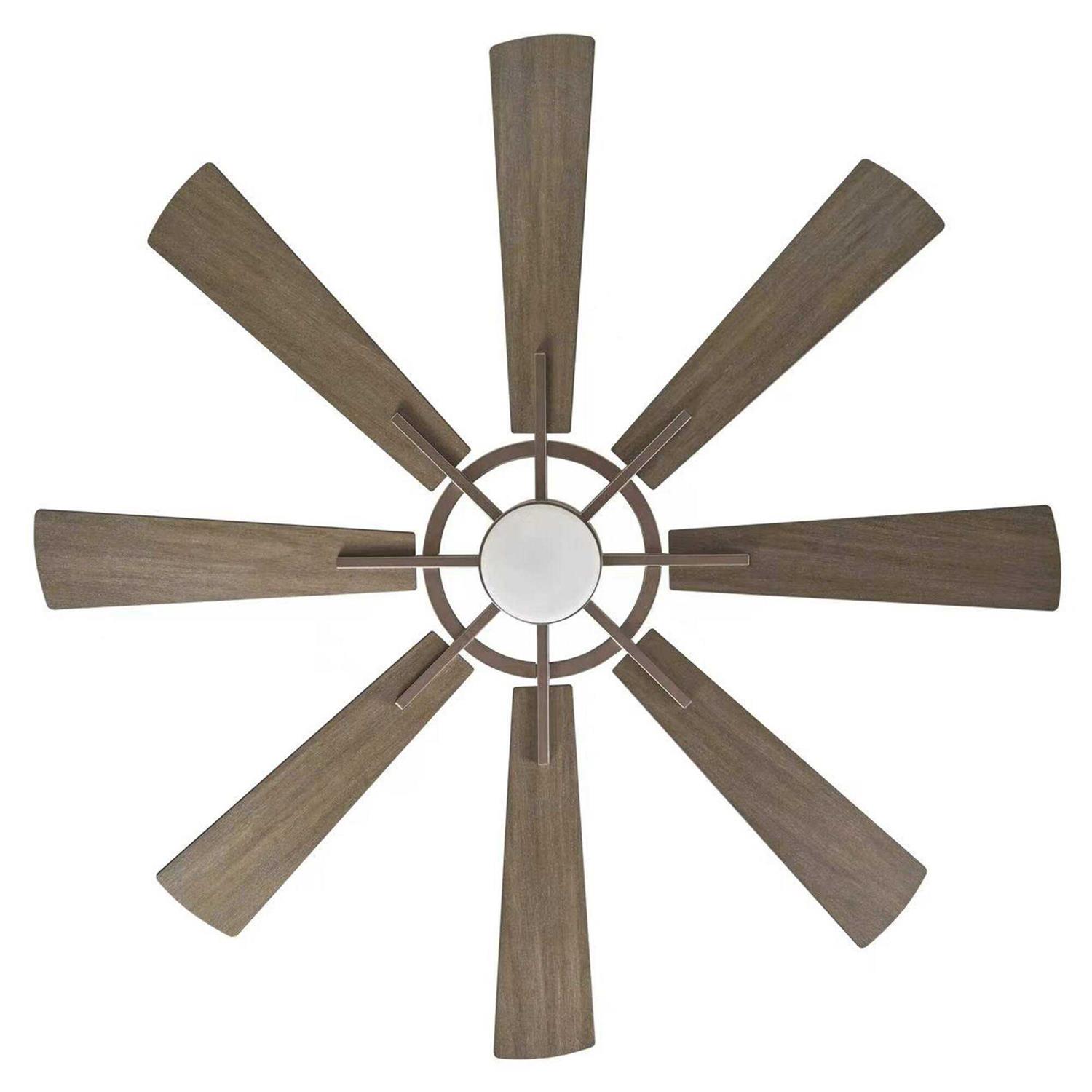 Parrot Uncle 60 Walnut Wood 8-Blade Farmhouse Windmill LED Ceiling Fan with Remote - Image 3