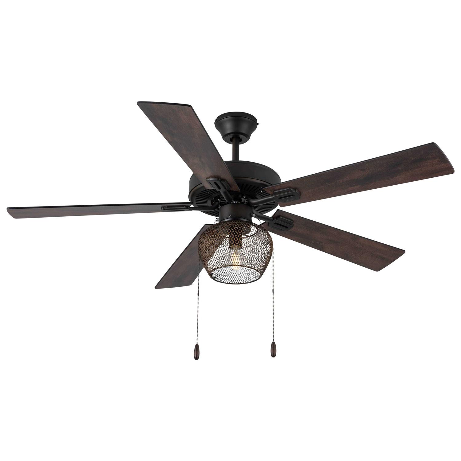 Penelope River of Goods Oil Rubbed Bronze Mesh 52 in. Ceiling Fan with LED Light 20264