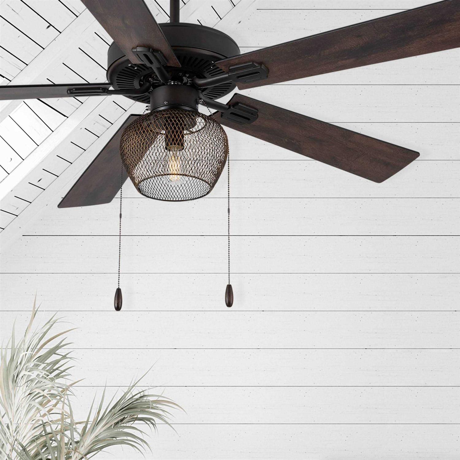 Penelope River of Goods Oil Rubbed Bronze Mesh 52 in. Ceiling Fan with LED Light 20264 - Image 3
