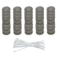 Pack of 50 Washing Machine Lint Traps Premium Snare and Rustproof Stainless Steel Mesh with Clamps