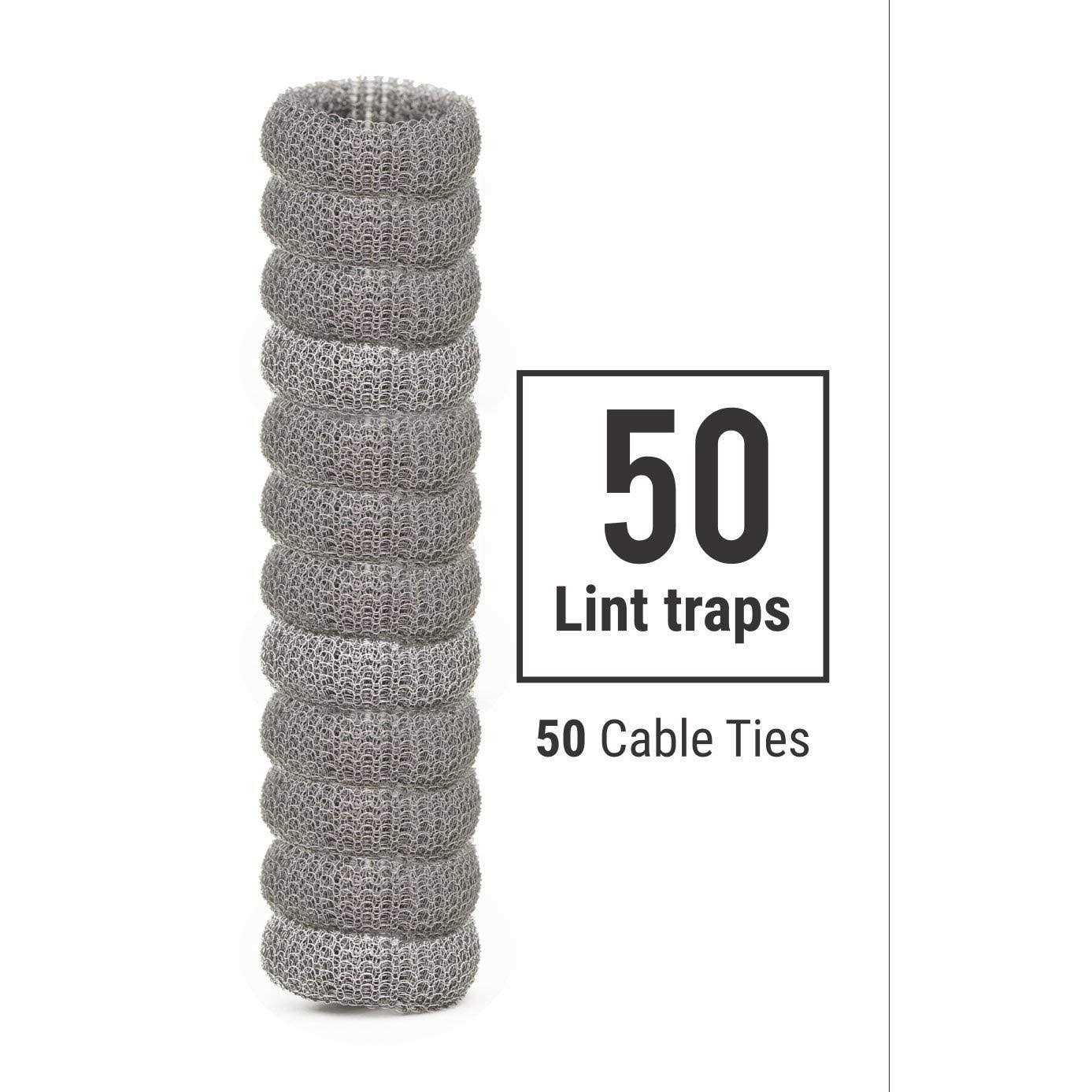 Pack of 50 Washing Machine Lint Traps Premium Snare and Rustproof Stainless Steel Mesh with Clamps - Image 4