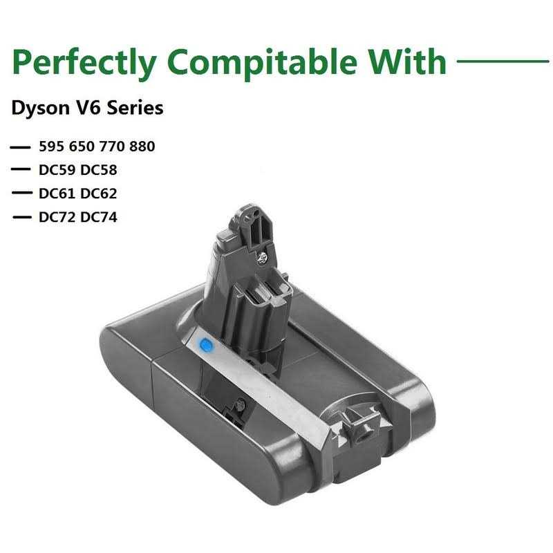 Passnag Replacement for Dyson V6 Battery 4800mah 21.6v Dc58 Dc59 Dc61 Dc62 Dc72 Dc74 Abs - Image 5